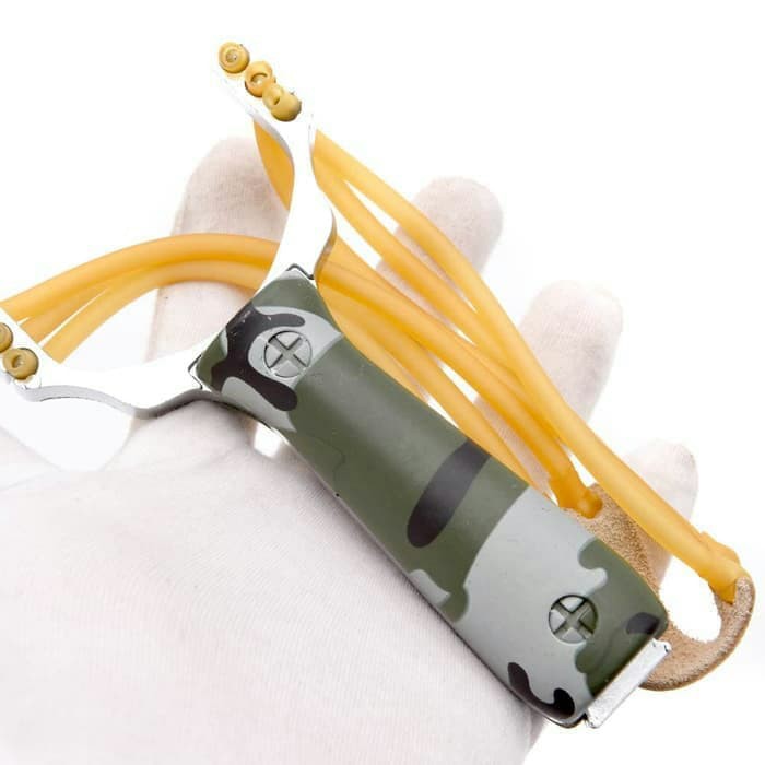 KETAPEL ALUMINIUM BERBURU SLINGSHOT CATAPULT HANDHELD SURVIVAL TOOLS