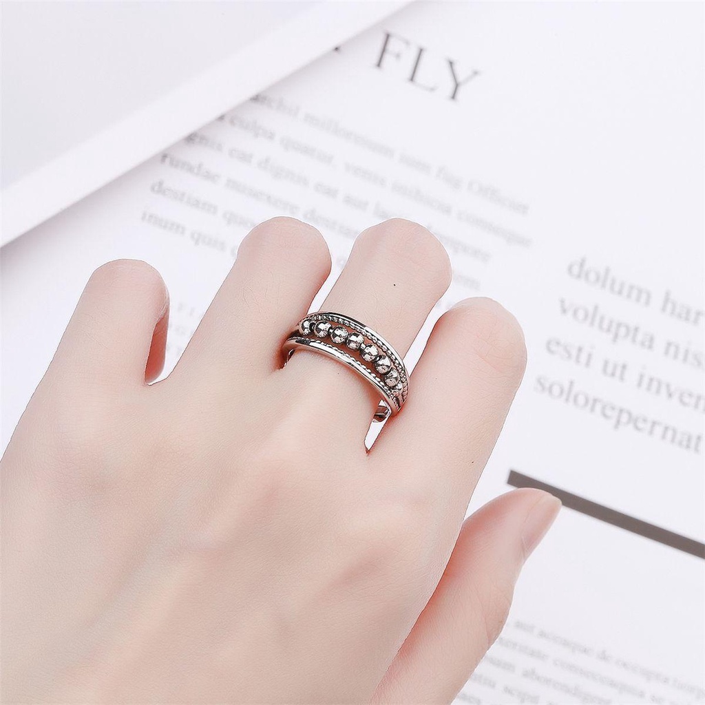 Preva Cincin Jempol Rotatable Anxiety Relief Adjustable Open Ring