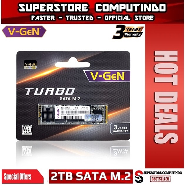 SSD V-Gen 2TB Turbo SATA M.2 / SSD VGen 2TB M.2 SATA