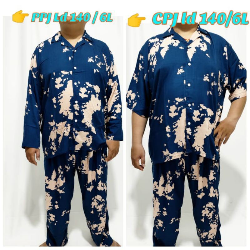 BAJU TIDUR TIE DYE WANITA PIYAMA RAYON JUMBO LD 140 SET CELANA PANJANG PREMIUM TERBARU