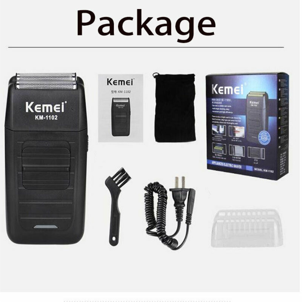 SHINE STAR - ( COD ) Kemei KM-1102 Alat Cukur Kumis /Jenggot Brewok Rambut -Recharger - Shaver Kemei KM 1102