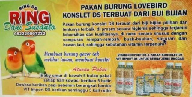 Pakan Dan Vitamin Lovebird Import Ds Shopee Indonesia
