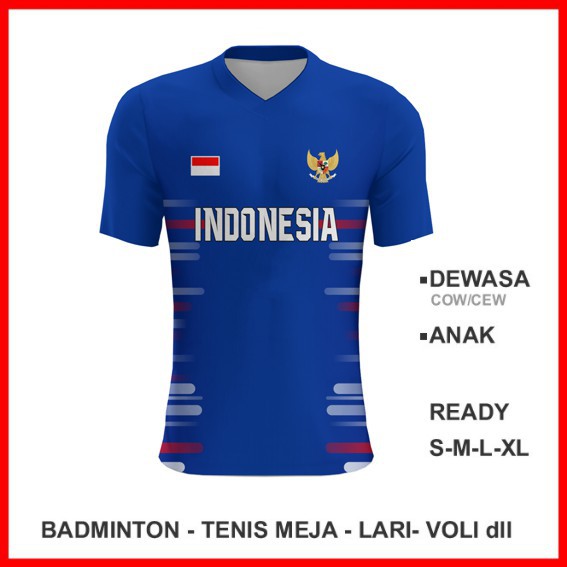 Baju Kaos Jersey Olahraga Badminton Pingpong Lari Volly 1194 - Baju Voli Custom Desain