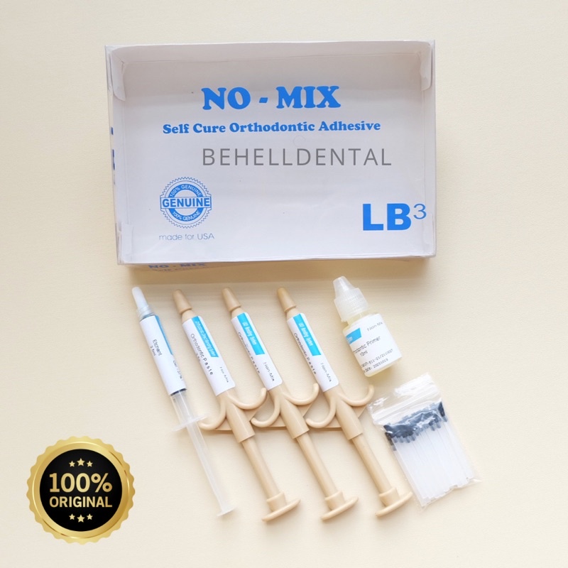 LEM BEHEL ORTHO FORCE KERING TANPA LASER ORIGINAL BIG // Lem Behel Nomix Perekat Behel Permanen Metal / Lem Dental Gel Etching Etsa Primer Paste | Ortho Bracket No-mix No mix Orthoforce ORIGINAL ASLI BEHELLDENTAL