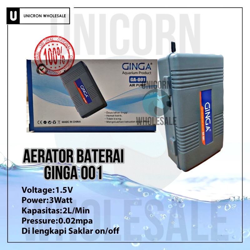 MESIN POMPA AERATOR UDARA AQUARIUM RECENT AA 001 BATERAI BATRE