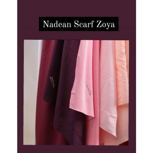 Zoya Segiempat Polos Nadean Scarf
