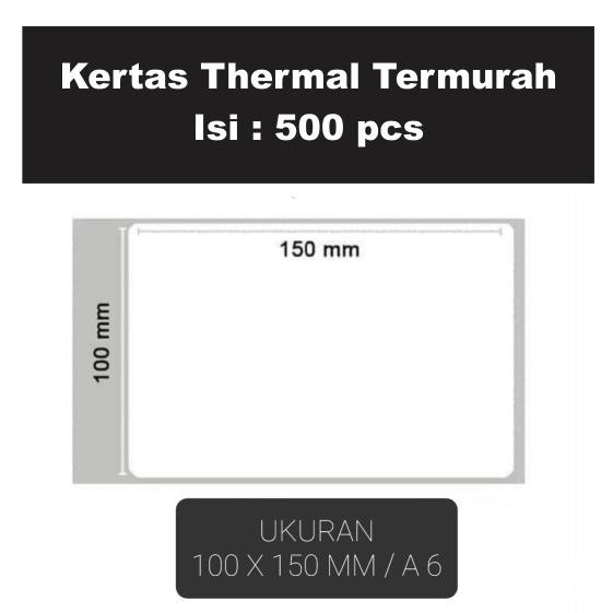 

Kertas Sticker Thermal 100 X 150 Mm Label Barcode (500Pcs)