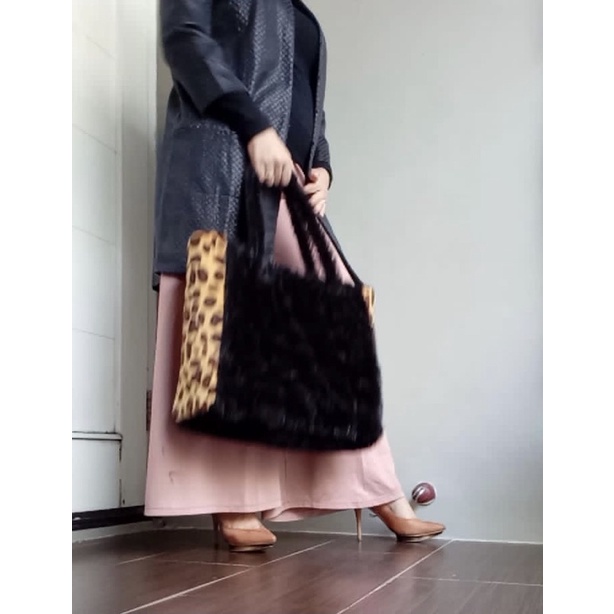 leopard totebag