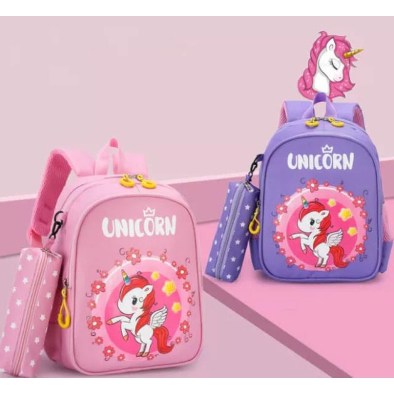 Tas Ransel Anak Perempuan UNICORN / Backpack Kuda Fony / tas anak cewek