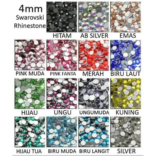 Swarovski Blink-Blink 4mm Bahan DIY Handmade Case