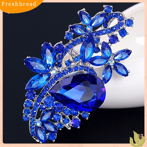 [ TERLARIS]Waterdrop Flower Brooch Pin Rhinestone Crystal Brooches Bouquet Wedding Jewelry