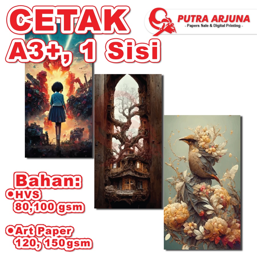 

CETAK A3+, HVS, ART PAPER, 1 SISI - SATU MUKA