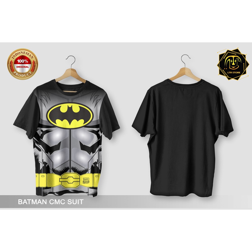 [ BAYAR DI TEMPAT ] BAJU PRINTING GAMBAR BATMAN CMC SUIT - KAOS DISTRO ORIGINAL SUPERHERO HERO MARVE