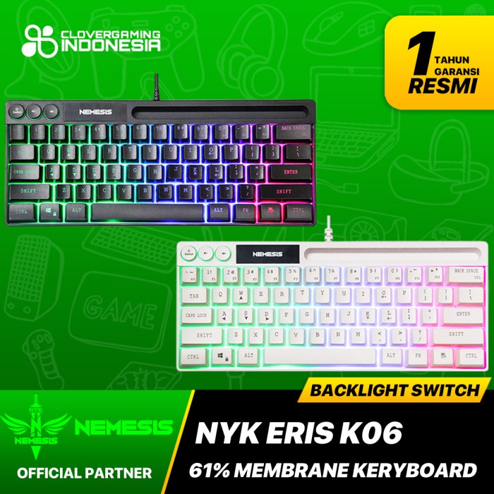 NYK Nemesis ERIS K-06 / K06 Mini RGB with Phone Holder Gaming Keyboard