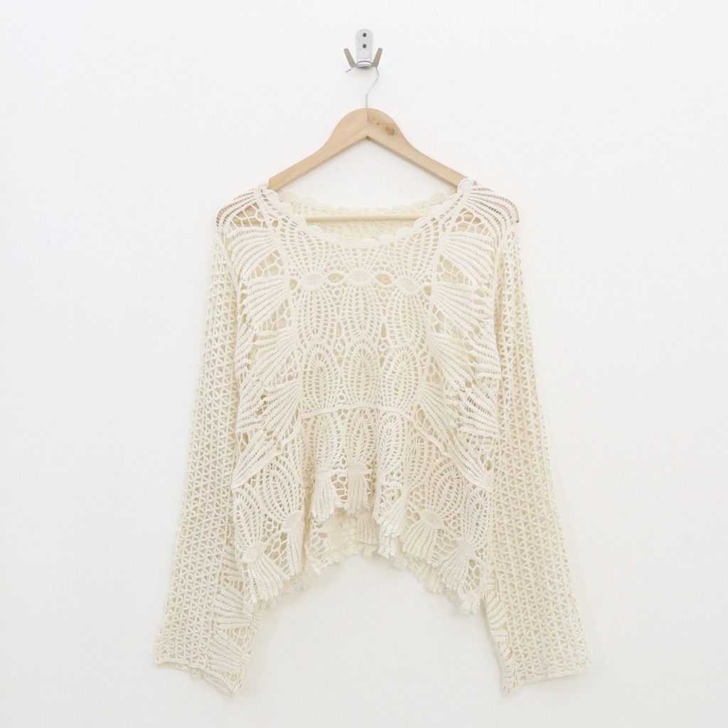 Ronna crochet vest outer -Thejanclothes