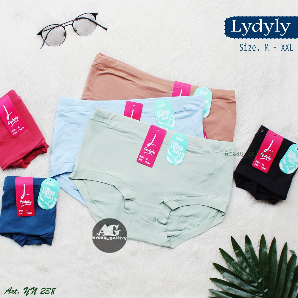 [ 3pc ] Celana dalam wanita LYDYLY YN 238 - CD cewek ultra soft bahan lembut - daleman karet pinggang lebar