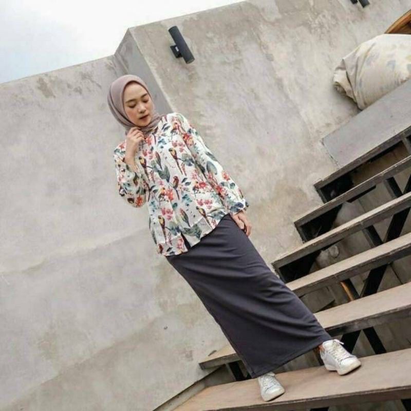 Rok Span Scuba Panjang / Rok kerja / Rok Pencil Scuba / Rok Span Maxi Skirt