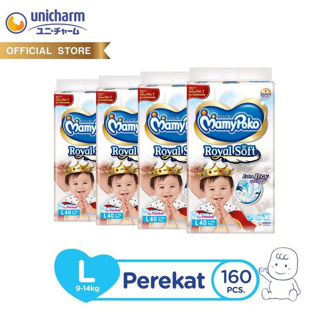 MamyPoko Popok Perekat Extra Soft - L 40 - Karton isi 4