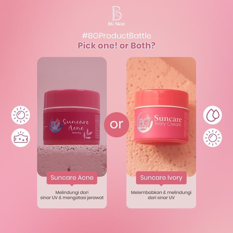 All Sunscren Acne/ Ivory BG SKIN (beauty glow) 100% ORIGINAL