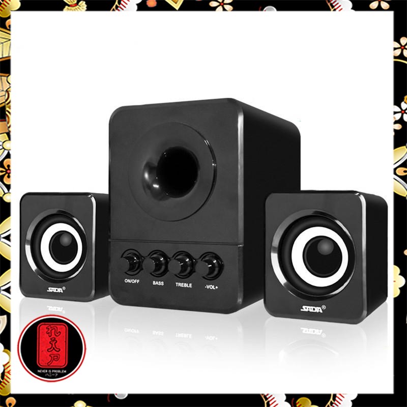 Speaker Stereo 2.1 with Subwoofer &amp; USB Power - Black