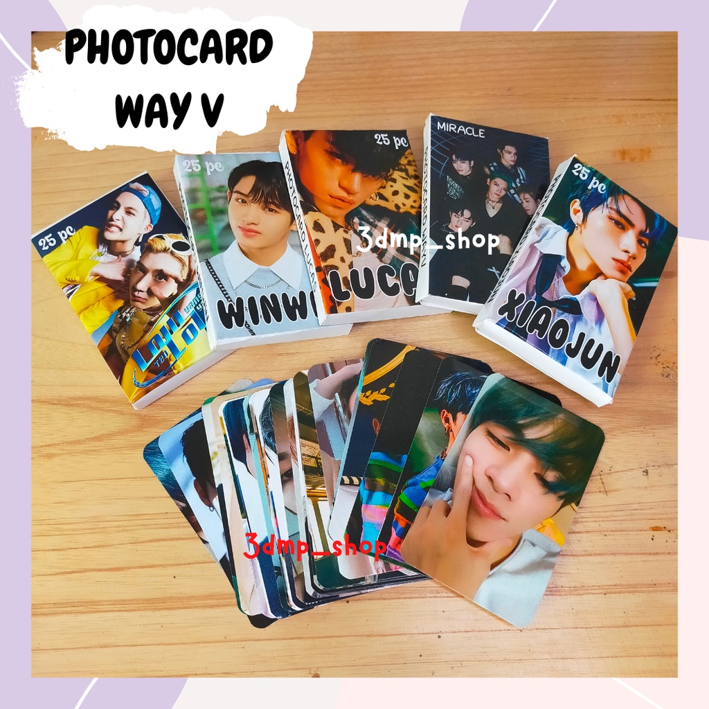 [25 Lembar] Photocard Lomo photo card lomocard way v wayv bad alive kick back ten yangyang lucas xiaojun winwin