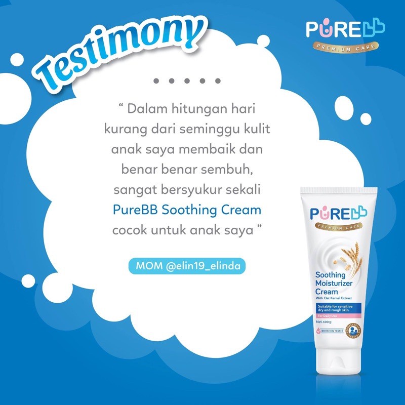 Pure BB Soothing Moisturizer Cream / Krim untuk kulit sensitif bayi