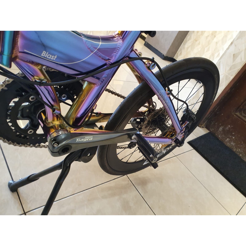 Fullbike Sepeda Lipat Fnhon Blast Rainbow Groupset Tiagra 2 x 10 Speed Grupset Seli