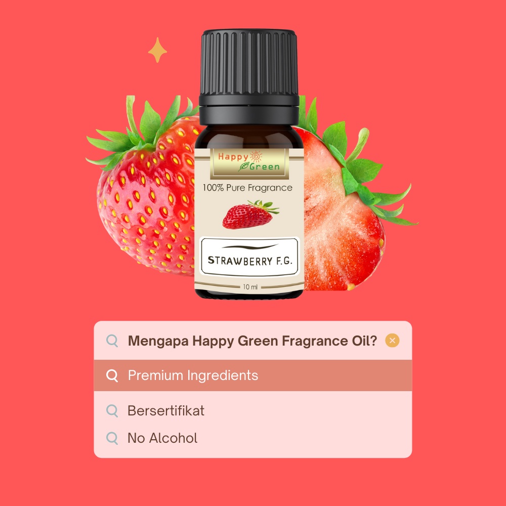 Happy Green Strawberry Fragrance FG Oil - Aroma Stroberi FG