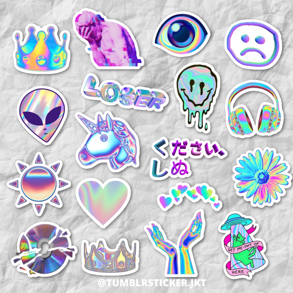 

STICKER AESTHETIC HOLOGRAM PACK | STICKER TUMBLR LAPTOP | STICKER AESTHETIC HP JURNAL | STICKER CASE HP STICKER