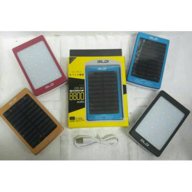 Powerbank solar led OLDI ORIGINAL~body besi#grade A+ original produk