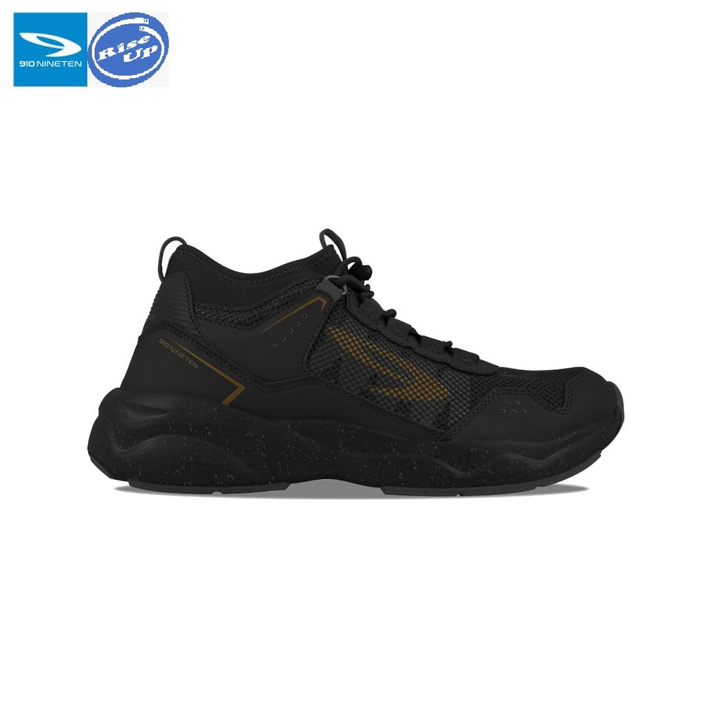 910 Nineten HAJIME Sepatu  Training - HITAM/ABU-TUA/EMAS