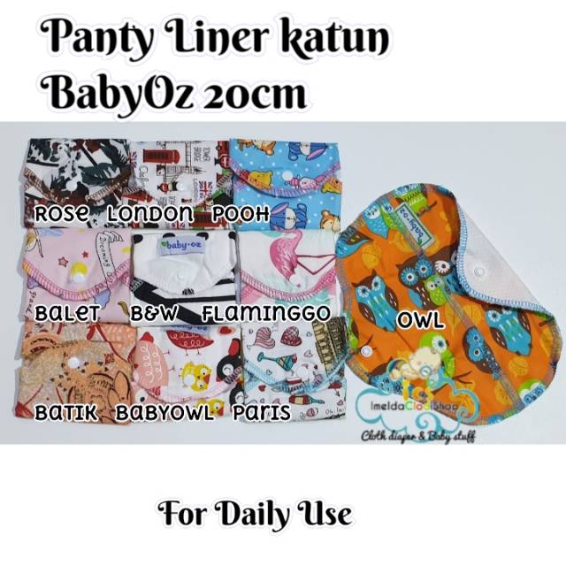 Panty liner cuci ulang Baby oz pembalut kain Babyoz menstrual Pad menspad sabun Lerak ningrat