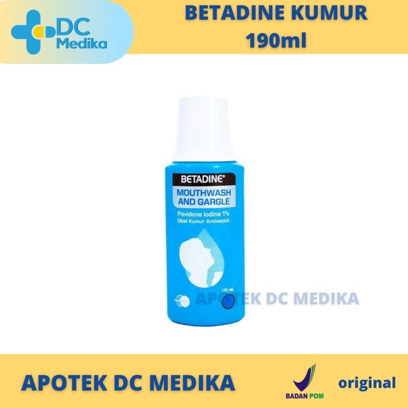 Betadine Kumur 190ml / Betadine Gargle / Obat kumur / Antiseptik kumur / Obat gigi