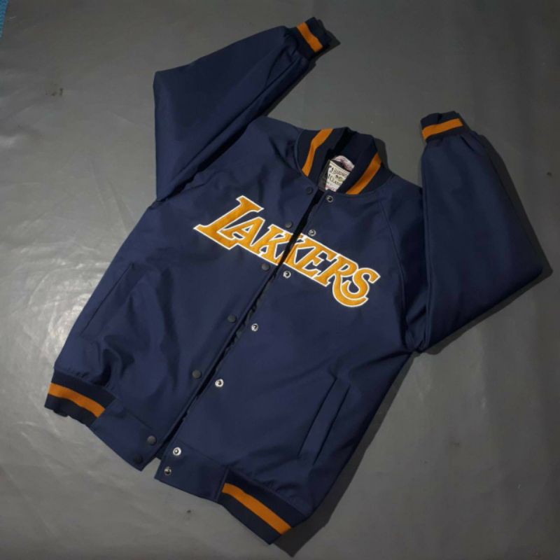 jaket bomber varsity lakers