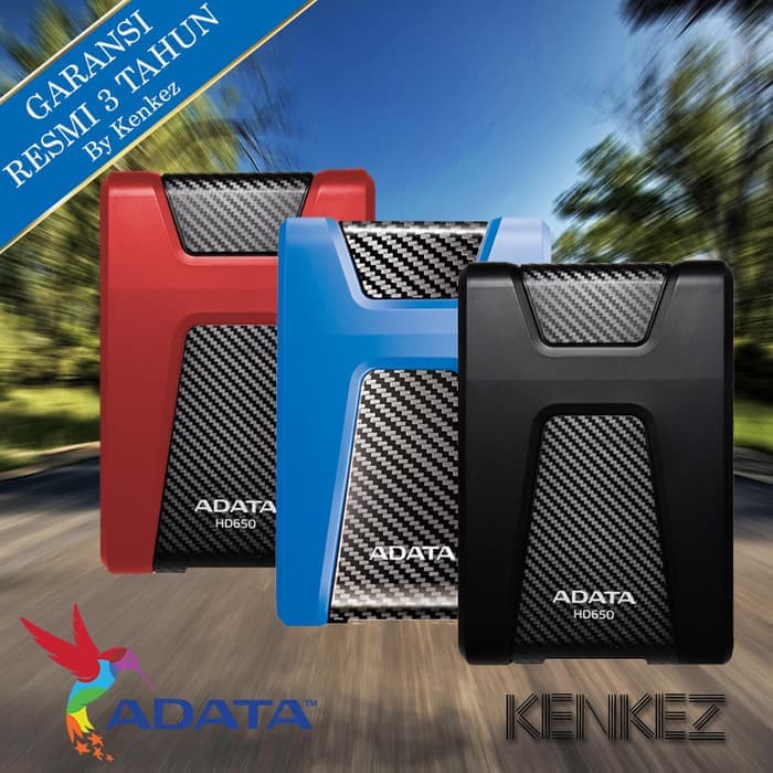 Adata HD650 1TB - 2TB - HD HDD Hardisk Eksternal External Antishock USB 3.1