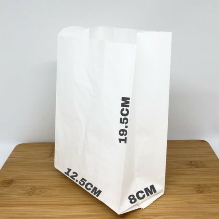 

Terlaris kantong kertas / paper bag (M)-kantong roti/fried chicken/snack - Putih