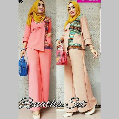 Baju Wanita / Baju Muslim Wanita / Maxi Dress / Stelan / Renata Set
