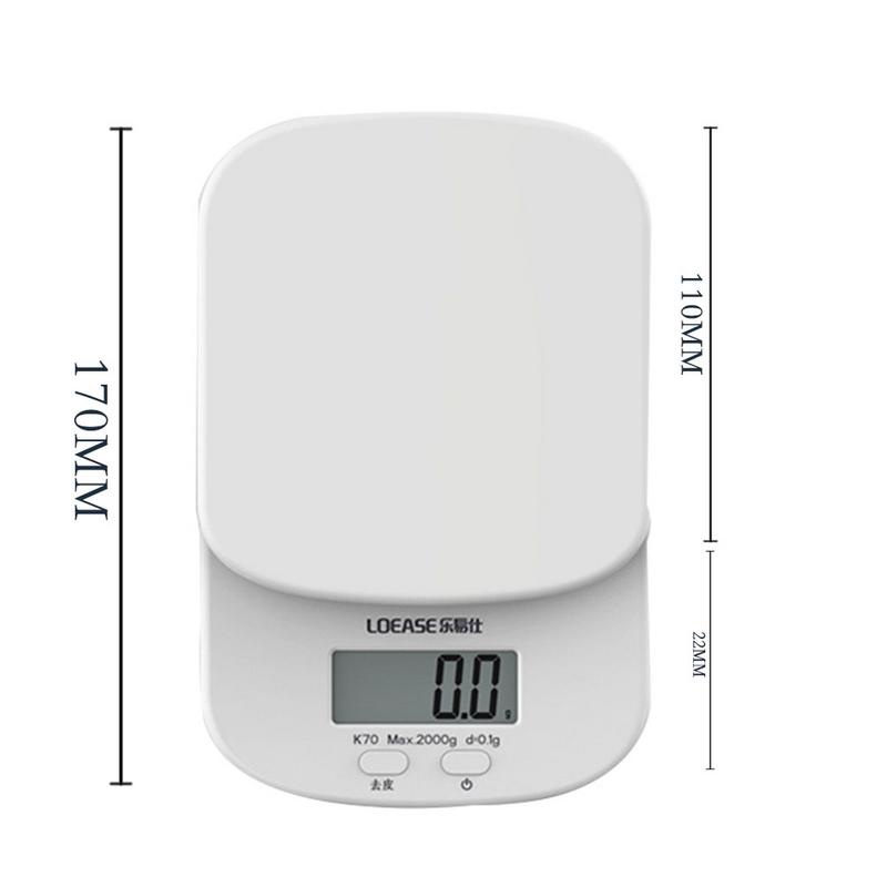 Taffware Timbangan Dapur Mini Digital Scale 2000g 0.1g - K70a