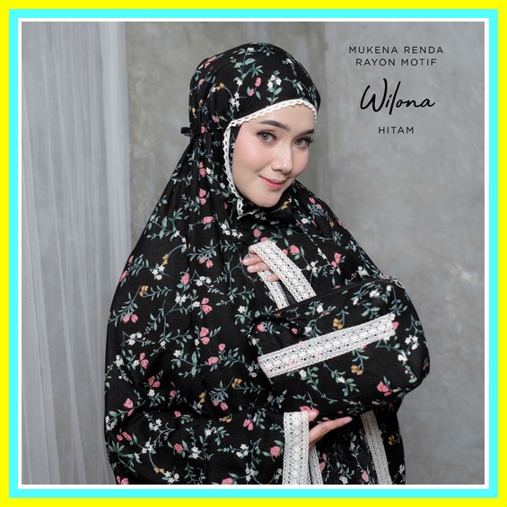 Mukena Dewasa Rayon Bordir/Renda,Nadira Jumbo Mukena Bali Tasik - Mukena Renda Rayon Dewasa Motif Wi