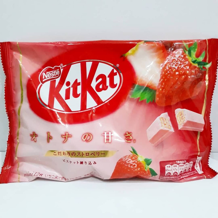 

Kitkat Strawberry Japan isi 12 Mini Bar / Kitkat asli impor jepang