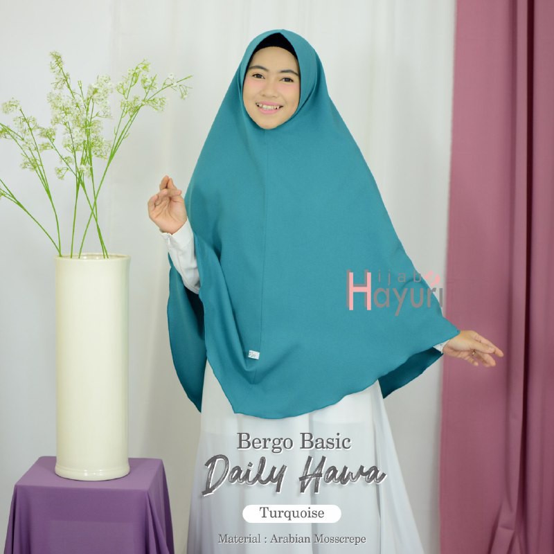 Bergo Hawa / Hijab Bergo Antem Soft Pet Bahan Arabian Mosscrepe