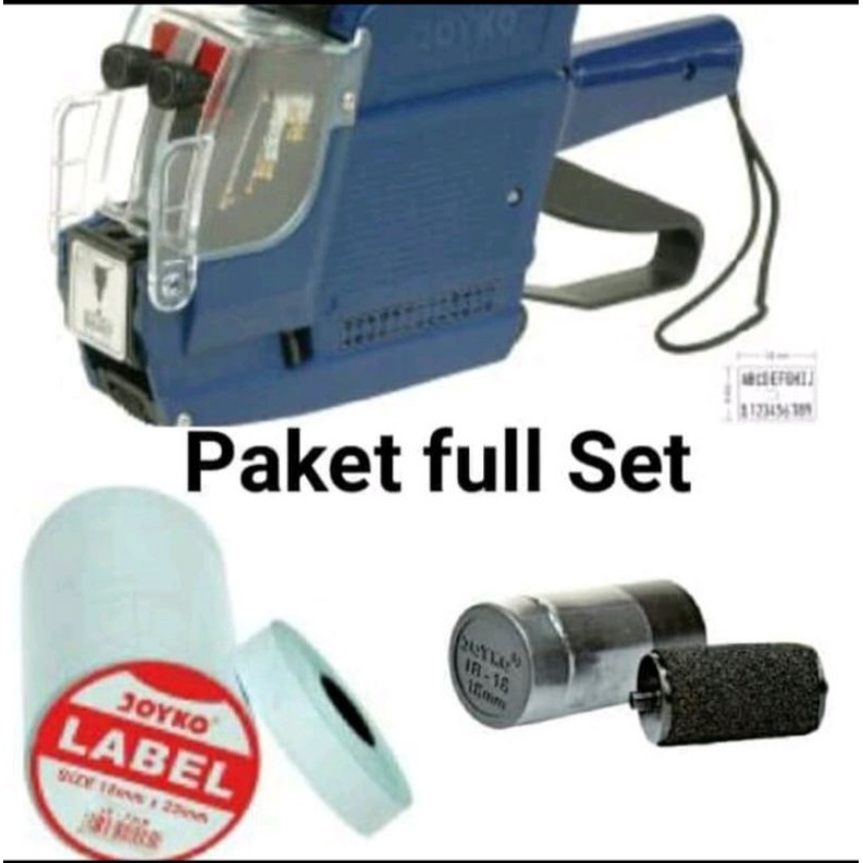 

label harga joyko MX 6600 A / alat label harga 2 baris / price labeller ( paket full set )