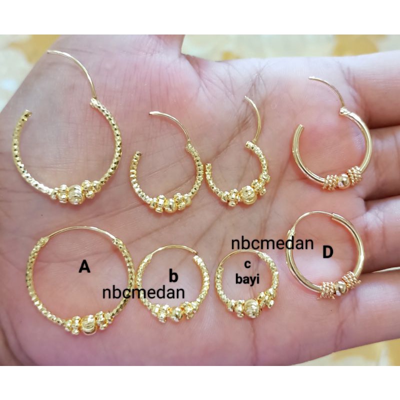 Anting bulat ,cocok untuk anak, bayi dan dewasa ,tidak luntur