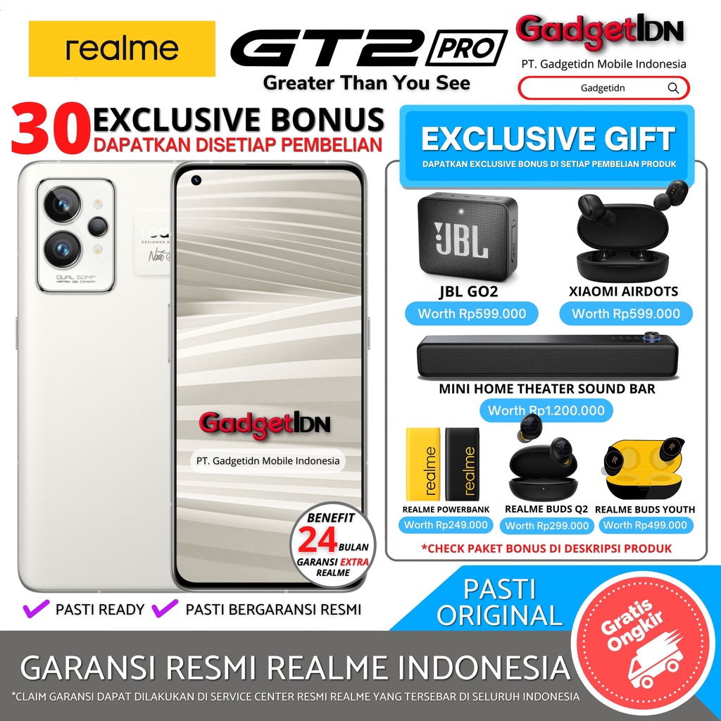 REALME GT 2 PRO 12/256GB 5G NFC GARANSI RESMI REALME