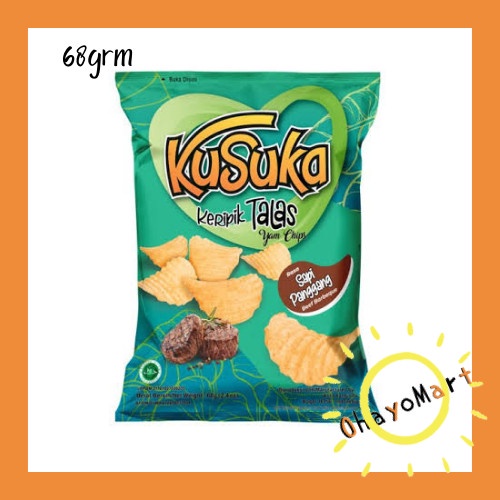 Kusuka Keripik Talas rasa Sapi Panggang /Yam Chips Beef barbeque 68grm