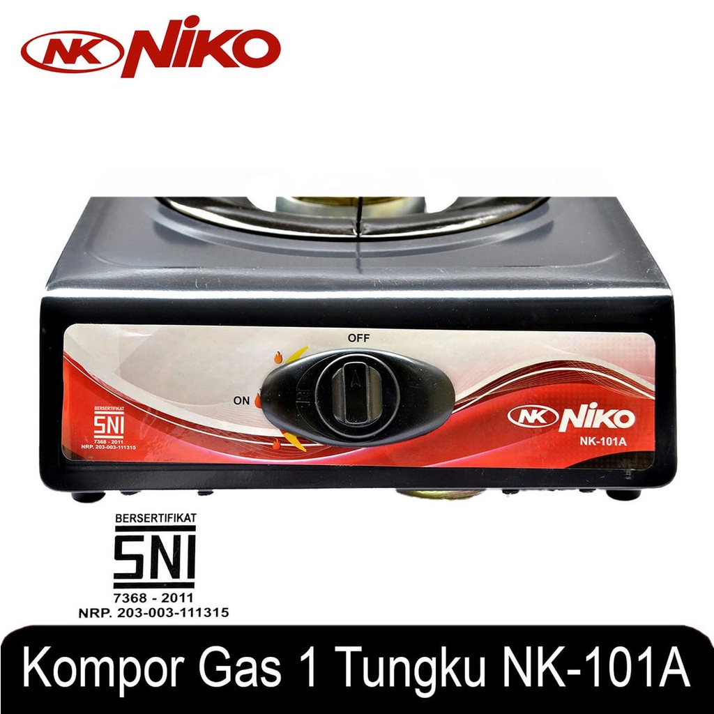 Kompor Gas LPG 1 Tungku Teflon Murah Niko NK-101A / NK 101 A / NK101A