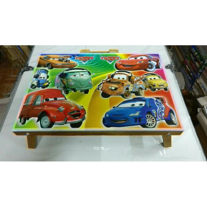 Meja Lipat Belajar Anak Kayu Plitur 33x48 cm