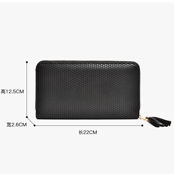 DOMPET PANJANG WANITA PREMIUM KULIT HITAM IMPORT VANDA WA456B5 RESLETING MUAT HP CEWEK SLOT KARTU UANG MURAH BRANDED REMAJA KEKINIAN KOREA SIMPLE LUCU