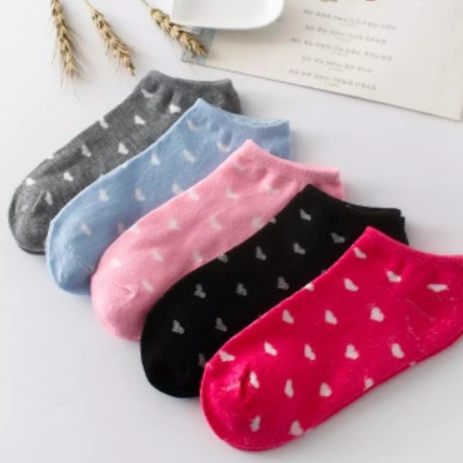 [ BAJ ] Kaos Kaki Fashion Unisex Wanita Pria Murah Kaus Motif Semata Kaoskaki Ankle Sock Pendek Love SS100