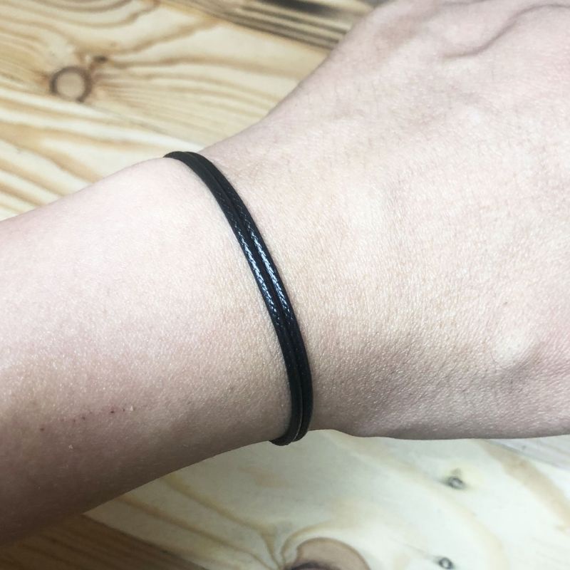 GELANG TALI KOREA PREMIUM HITAM POLOS